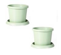 Garden Gear Green Flowerpot Saucer 42cm Weatherproof Plastic Drainage Hole