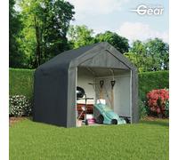 Garden Gear Portable Shed/garage For Storage, Heavy Duty Galvanised Steel Frame Waterproof Polyethylene Cover With Apex Roof (6Ft X 6Ft)
