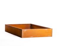 Garden Gear Rust Effect Metal Raised Bed Medium 80x60x20cm Large 120x80x20cm Durable Corten Steel Vegetable Planter Outdoor Gardening Box (120x80x20cm x1)
