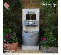 Garden Gear Serenity Cascading Bowl Water Feature With Led Lighting Mains Power Self Contained