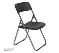 Garden Gear Set Of Four Folding Dining Chairs Rattan Effect