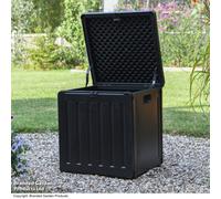 Garden Gear 75 Litre Garden Storage Box, Black