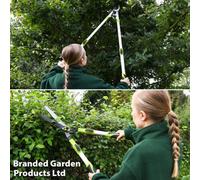 Garden Gear Telescopic Bypass Lopper & Hedge Shears Duo Pack Tool Set Carbon Steel Blades Rust-Resistant Aluminium, Cushion Grips