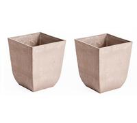 Garden Gear Tuscany Marble & Stone Effect Planter - Mediterranean Style Indoor Outdoor Flower Pot, Durable Frost Weather UV Resistant, Extra Large & Large (Medium x2)