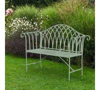 Garden Gear Versailles Garden Outdoor Bench In Wrought Iron (Sage Green)