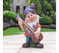 Garden Giant Gnome Statue, Outdoor Humorous Dwarf Figurine, Weatherproof FRP Cartoon Character Lawn Decor