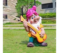 Garden Giant Gnome Statue, Outdoor Humorous Dwarf Figurine, Weatherproof FRP Cartoon Character Lawn Decor