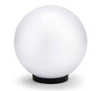 Garden Globe, 200 mm Outdoor Post Lamp, E27 Socket, LED Compatible, IP44 Waterproof, Sphere for Garden, Parks, Condominiums, Patios White