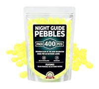 Garden Glow Rocks - 400-pieces Solar-Powered Artificial Decorative Gravel Stepping | Glowing Stones for Garden Outdoor | for Fish Tank Aquarium Pond Landscape Yard Walkway Patio Outside