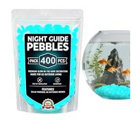 Garden Glow Rocks | 400-pieces Solar-Powered Colorful Decorative Artificial Pebbles - Glowing Stones | for Pond Landscape Yard Walkway Patio Outside Fish Tank Aquarium