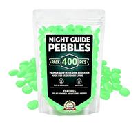 Garden Glowing Stones - 300 Piece Resin Decorative Pebbles, Photoluminescent Walkway Pathway Markers, Eco Friendly Rock Packs, Landscape & Outdoor Aquarium Accents