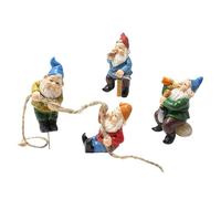 Garden Gnome Set-4PCS Miniature Climbing Rope Gnome Statue | Cute Resin Fragrance Outdoor Garden Decor for Lawn, Porch, Fairy Garden, Home Decor, Decoration, Easily Create a Comfortable Live Breath