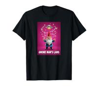 Garden Gnome UFO Alien Invasion Funny Sci-Fi Unique Art T-Shirt
