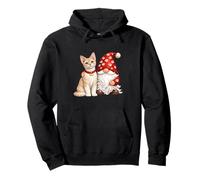 Garden Gnome with Cute Devon Rex Cat Mom Women Pullover Hoodie