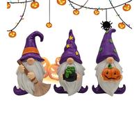 Garden Gnomes - 3 Pieces, Fade-Resistant and Vivid Appearance Gnomes Ornament, Gnome Statue Decorations | Gnomess Figurines for Halloween Holiday Indoor Outdoor Garden Porch