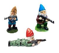 Garden Gnomes,Army Gnomes Outdoor Garden Statues,Desktop Indoor Outdoor Lawn Yard Decorations Halloween Holiday Christmas Thanksgiving Gifts (Red+Yellow+Blue) statue
