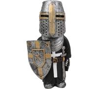 Garden Gnomes Decorations Knight Statue, Medieval Templar Crusader Guard Armor Resin Figurine for Outdoor Yard Lawn Art Decor