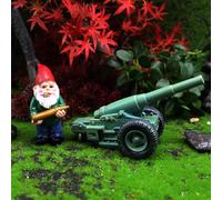 Garden Gnomes, Gnomes Garden Statue, Resin Garden Gnome Craft, Garden Decoration, Funny Resin Garden Statue Decoration for the Patio Balcony, Gifts for Garden or Indoor (Holds Cannon/Swing)