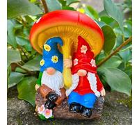 Garden Gnomes, Mushroom Garden Gnomes Outdoor, Gnome, Gnomes Garden Ornaments, Mushroom Gnome Statue - Resin, Perfect for Garden & Home Decor