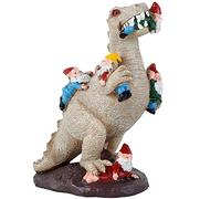 Garden Gnomes Ornaments Outdoor Funny Garden Gnome Statue Dinosaur Eating Gnomes Decorations Funny Figurines Miniature Resin Statues for Indoor Outdoor Lawn Desk Patio Garden Decor Gift