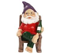 Garden Gnomes Outdoor, 4.9x3.2x5.9 Inch Resin Rocking Chair Naughty Gnomes Carrying Beer Funny Garden Ornaments Ornaments, Naughty, Funny