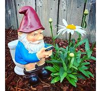 Garden Goblin Funny Garden Gnome Statue, Naughty Garden Gnome Dwarfs Sculpture, Rude Garden Gnomes Man Ornaments, Resin Indoor Outdoor Figurine Art Decorations for Patio, Yard, Lawn(AW-004)