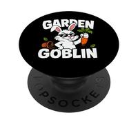 Garden Goblin Rabbit Carrot Funny Gardening Graphic PopSockets Adhesive PopGrip