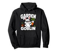 Garden Goblin Rabbit Carrot Funny Gardening Graphic Pullover Hoodie