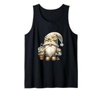 Garden Grandpa Gnome With Watering Can And Daisy Flowers Tank Top