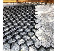 Garden Gravel Grid Stabilizer HeavyDuty Plastic Ground Grate for Pathways & Retaining Walls Black Driveway Support Mesh 8m x 6m (26FT x 19.5FT)