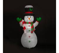 Garden Greatness 1.8m Standing Inflatable Candy Snowman in White | Size: 1 Pack Garden Greatness White 1 Pack