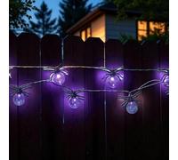 Garden Greatness 10 LED Witches Spider String Lights, Halloween Spider String Lights, Halloween Decor