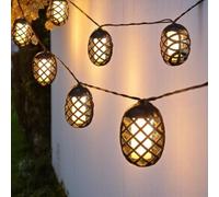 Garden Greatness 10 Pack Solar Flame Flickering String Lights in Black | Size: 1 Pack Garden Greatness Black 1 Pack
