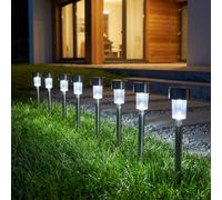 Garden Greatness 10 Pack Solar Post Stake Lights in Cool White Garden Greatness Cool White 10 Pack