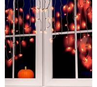 Garden Greatness 100 Curved LED Halloween Curtain Lights in Black | Size: 1 Pack Garden Greatness Black 1 Pack