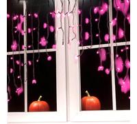 Garden Greatness 100 LED Curved Halloween Curtain Lights in Black | Size: 1 Pack Garden Greatness Black 1 Pack