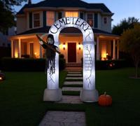 Garden Greatness 10ft Inflatable Cemetery Reaper Arch in White | Size: 1 Pack Garden Greatness White 1 Pack