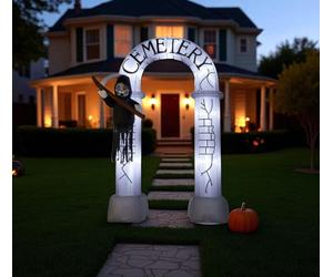 Garden Greatness 10ft Inflatable Cemetery Reaper Arch in White | Size: 1 Pack Garden Greatness White 1 Pack