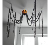 Garden Greatness 16ft Hanging Creepy Giant Spider in Black | Size: 1 Pack Garden Greatness Black 1 Pack