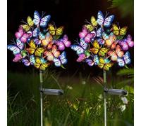 Garden Greatness 2 Pack Butterfly Solar Garden Stake Lights Outdoor LED | Size: 1 Pack Garden Greatness Multicolor 1 Pack