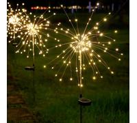 Garden Greatness 2 Pack Solar Starburst Stake Light in Black | Size: 6 Pack Garden Greatness Black 6 Pack