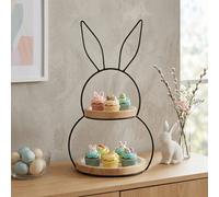 Garden Greatness 2 Tier Bunny Rabbit Cake Stand