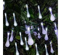 Garden Greatness 20 Solar Tear Drop String Lights, Bright White Solar Light, Garden String Lights