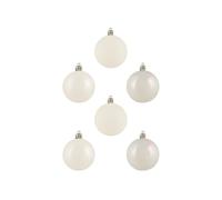 Garden Greatness 24 Pack Icy White Hanging Baubles Garden Greatness White 24 Pack