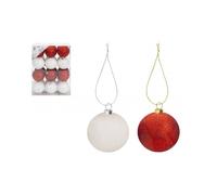 Garden Greatness 24 Pack Mixed Red White Bauble Set | Size: 1 Pack Garden Greatness Red 1 Pack