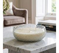 Garden Greatness 3 Wick Crackle Glass Bowl Candle