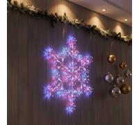 Garden Greatness 300 LED Multicolour Starburst Snowflake in Silver | Size: 1 Pack Garden Greatness Silver 1 Pack