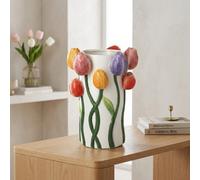 Garden Greatness 3D Ceramic Tulips Statement Vase