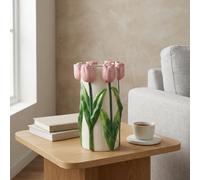 Garden Greatness 3D Pink Tulip Statement Vase - Bowls & Vases