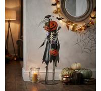 Garden Greatness 3Ft Standing Haunted Skeleton Pumpkin Figure